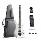 Front. Donner music - Donner HLX-500 Headless Electric Guitar White.