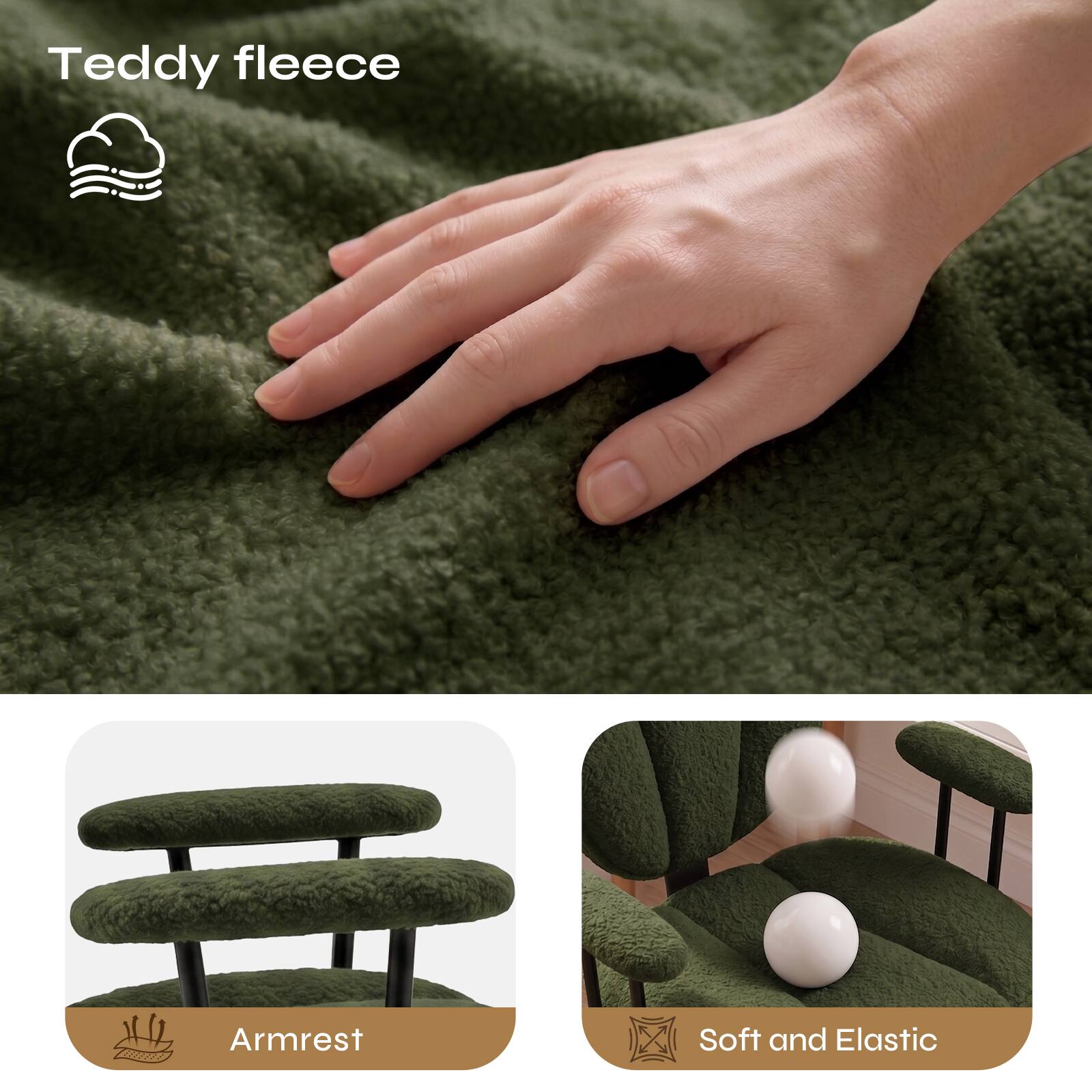 Teddy fleece

Armrest

Soft and Elastic