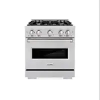 ZLINE - 30” Classic Gas Range w/ 4 Burner Cooktop & Convection Oven in Stainless Steel (CGR30) - Stainless Steel - Front_Zoom