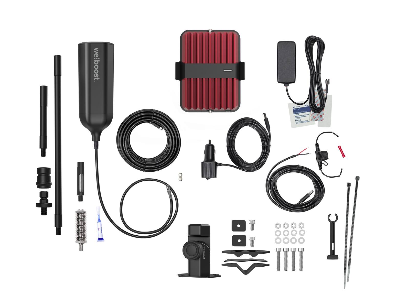 Alt View 5. weBoost - Work Truck – Professional-Grade Cell Phone Booster – Utility, Fleet & Rugged Vehicles | Made in USA - Red.
