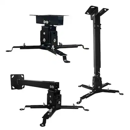 Front. 5 CORE - 5Core Universal 360° Swivel Tilt Projector Mount Ceiling Wall Holder - Black.