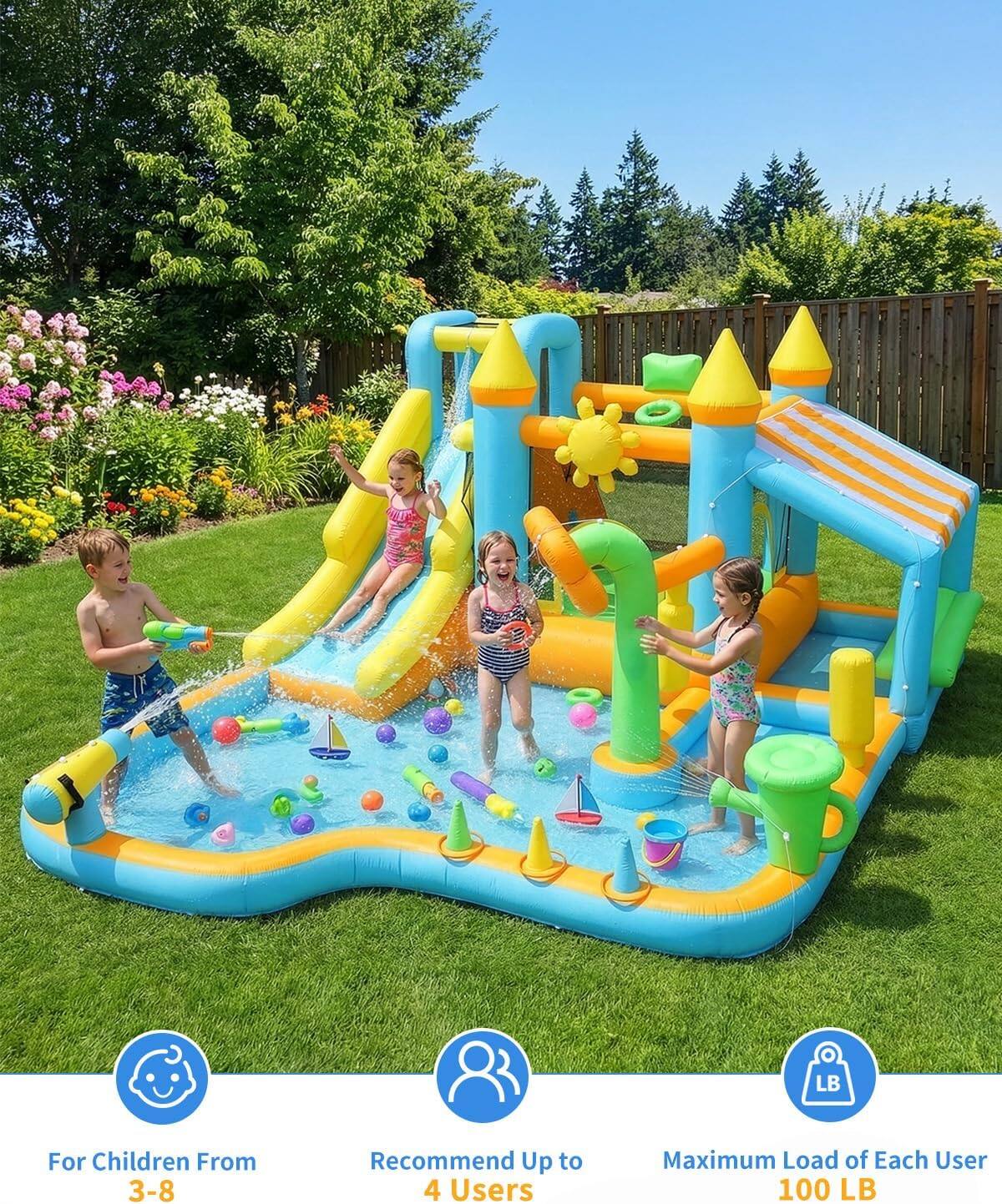 For Children From 3-8  
Recommend Up to 4 Users  
Maximum Load of Each User 100 LB
