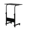 Front. Winado - 23.6" Home Side Table Sofa End Cart Laptop PC Rolling Computer Desk Stand Coffee Tray Hight Adjustable 27.16"- 37.79" - Black.
