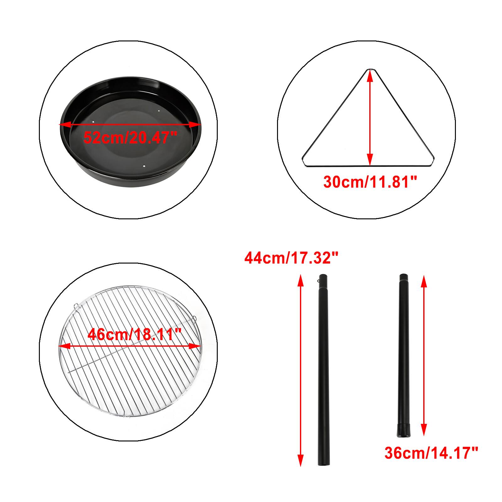 52cm/20.47"  
30cm/11.81"  
44cm/17.32"  
46cm/18.11"  
36cm/14.17"