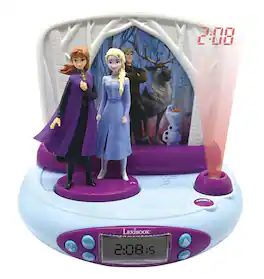 Lexibook - Disney Frozen II Projector Clock with Sounds - Blue