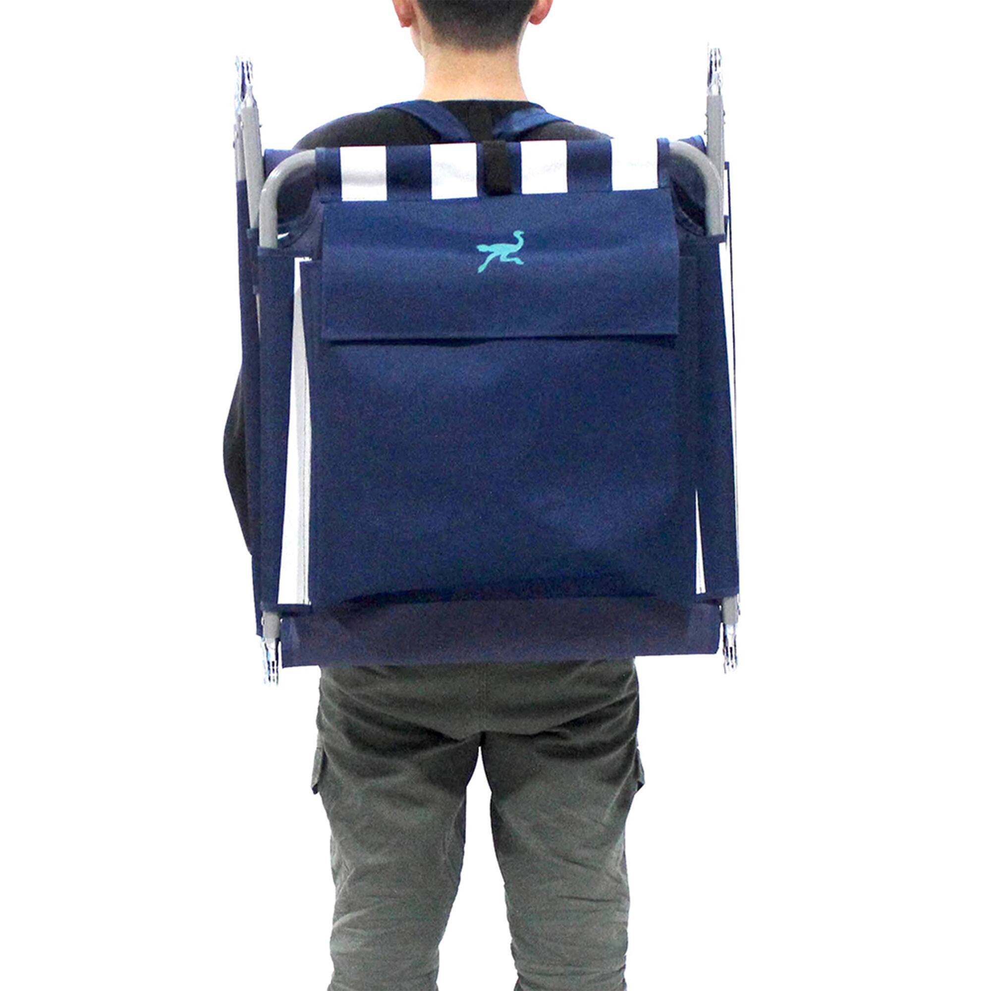 Alt View 14. Ostrich - Outdoor Folding Backpack Facedown Chaise Lounge Chair with Storage Bag - Blue.