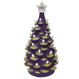Santa's Workshop - /Gold LSU Tigers 14'' Ceramic Tree - Purple