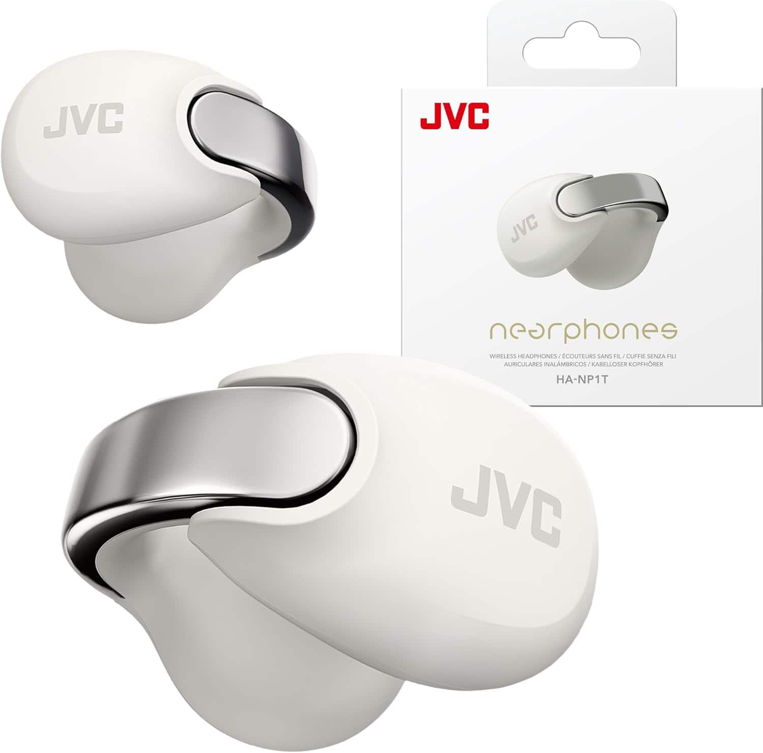 JVC - Nearphones Open-Ear Headphones HANP1TW - White