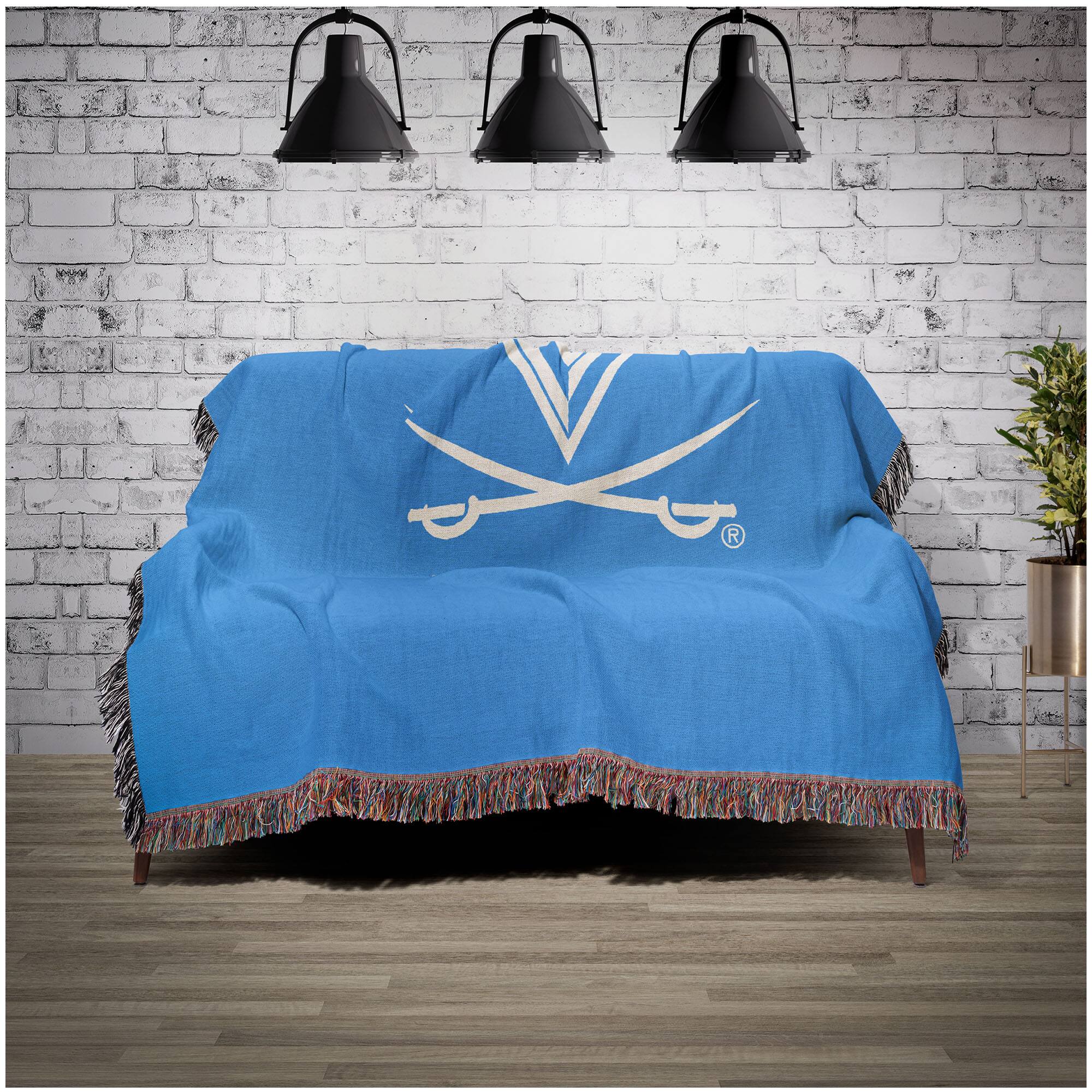 Alt View 1. Chad & Jake - Virginia Cavaliers Woven Blanket - Blue.