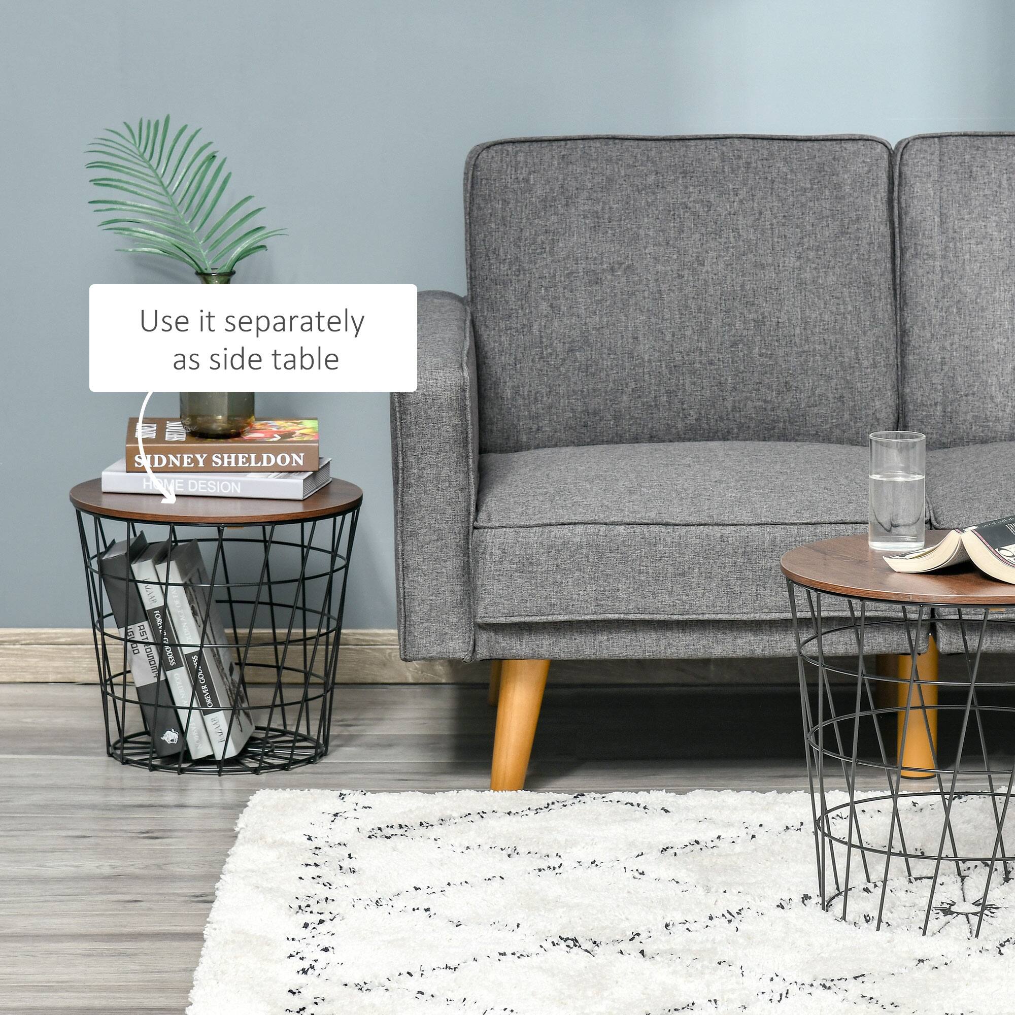 Use it separately as side table.