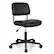 Front. Costway - PU Leather Adjustable Swivel Office Chair with Backrest - Black.