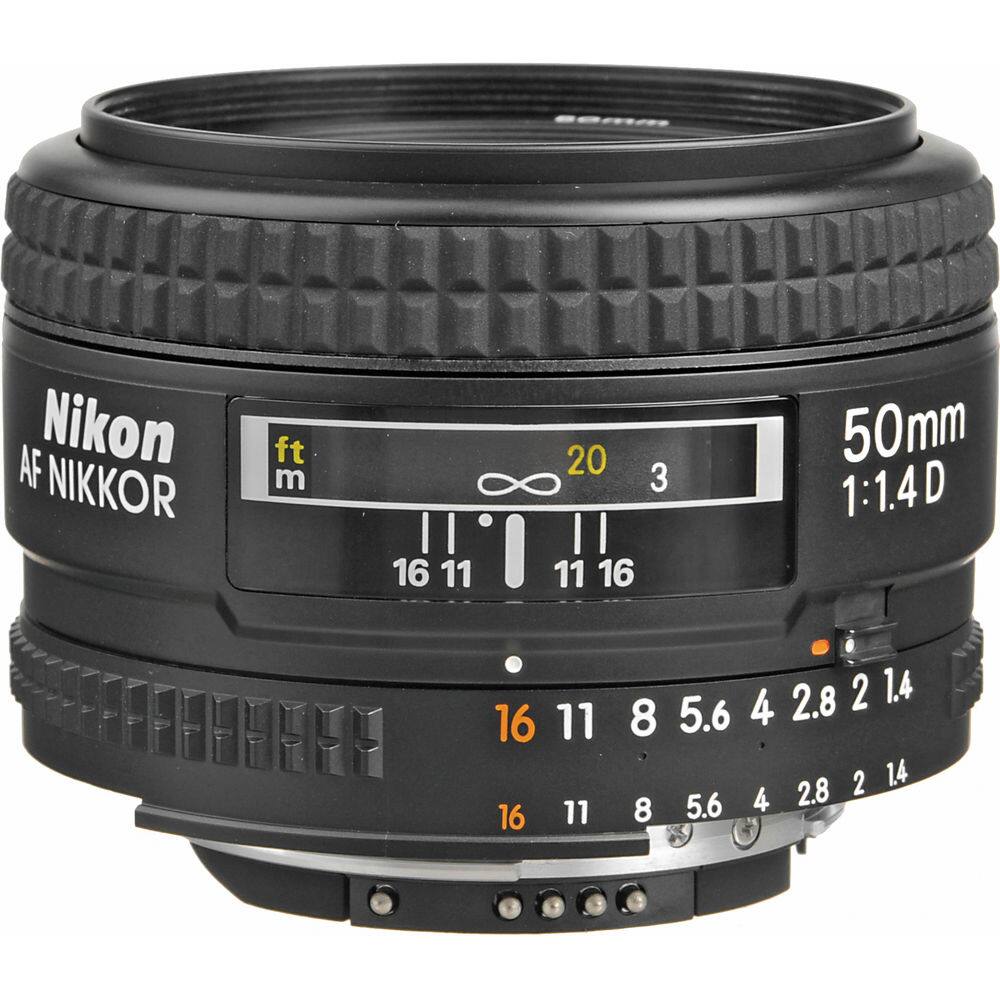 AF Nikon NIKKOR 50mm 1:1.4D

ft m
20 3
16 11 8 5.6 4 2.8 2 1.4
16 11 8 5.6 4 2.8 2 1.4