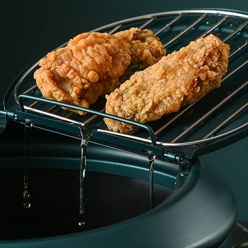 Alt View 1. Auledio - 1pc Japanese Tempura Deep Fryer , Non-stick Carbon Steel Deep Fryer For Tempura/chicken/fish/shrimp (20CM) - 20CM.
