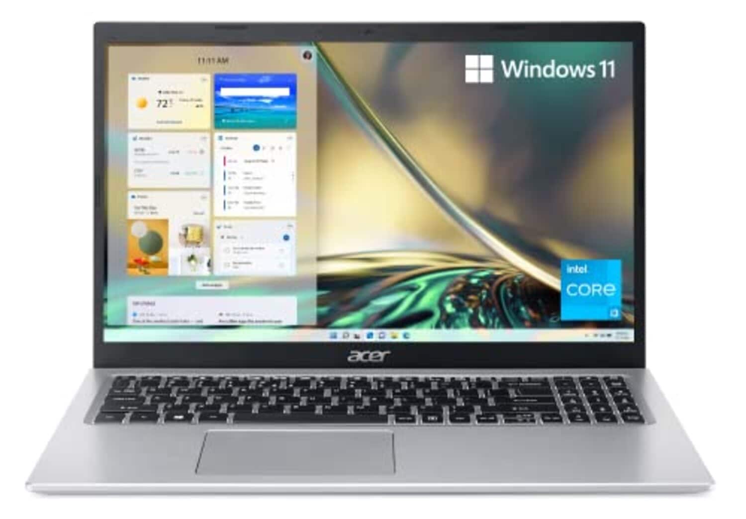 Acer - Aspire 5 A515 15.6" FHD Laptop - Intel Core i3-1115G4 - 4GB RAM - 128GB PCIe SSD - Windows 11 Home in S mode - Silver