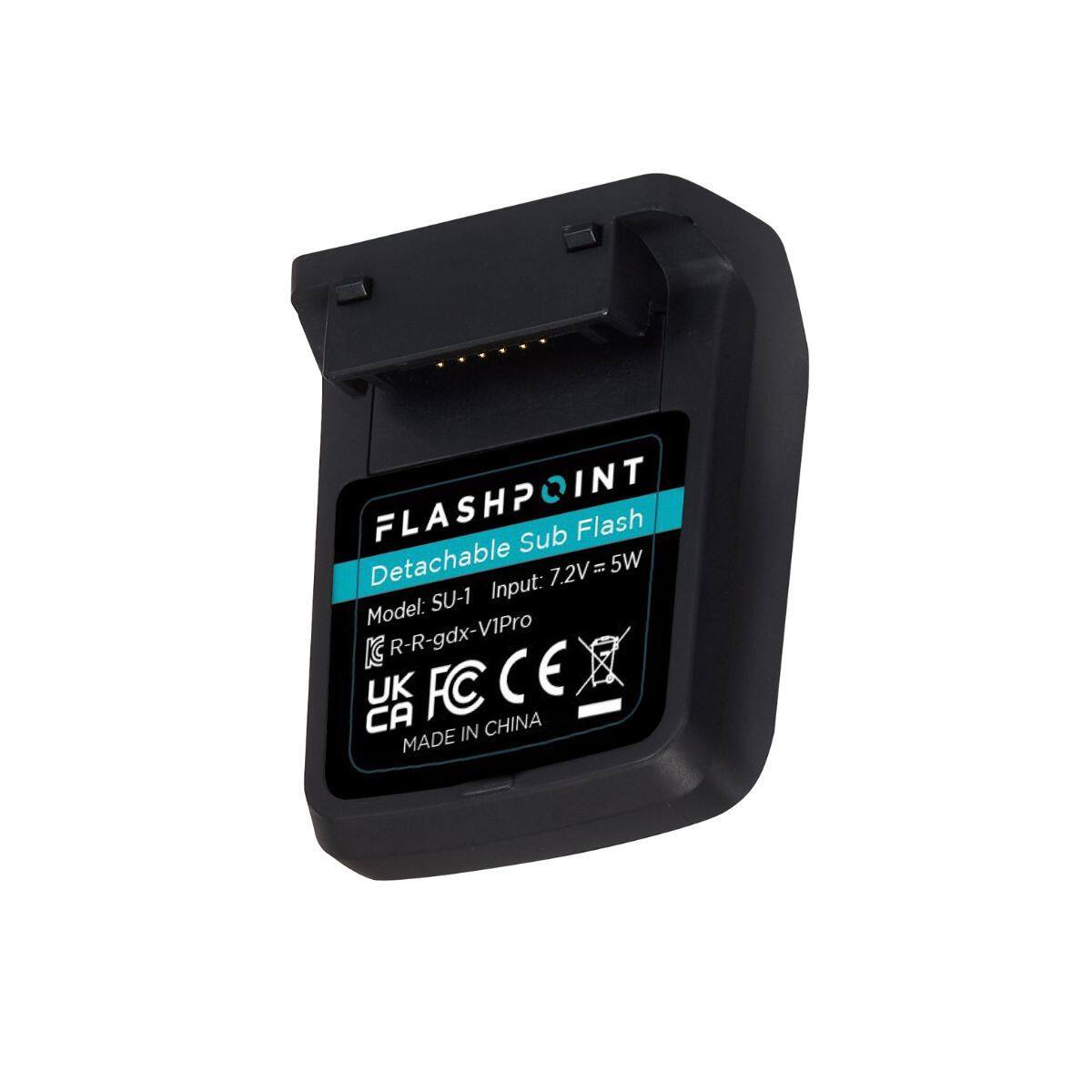 FLASHPOINT INT Sub Flash Detachable 7.2V 5W SU-1  
Input: Model: R-R-gdx-VIPro  
UK FC CE CA  
MADE IN CHINA