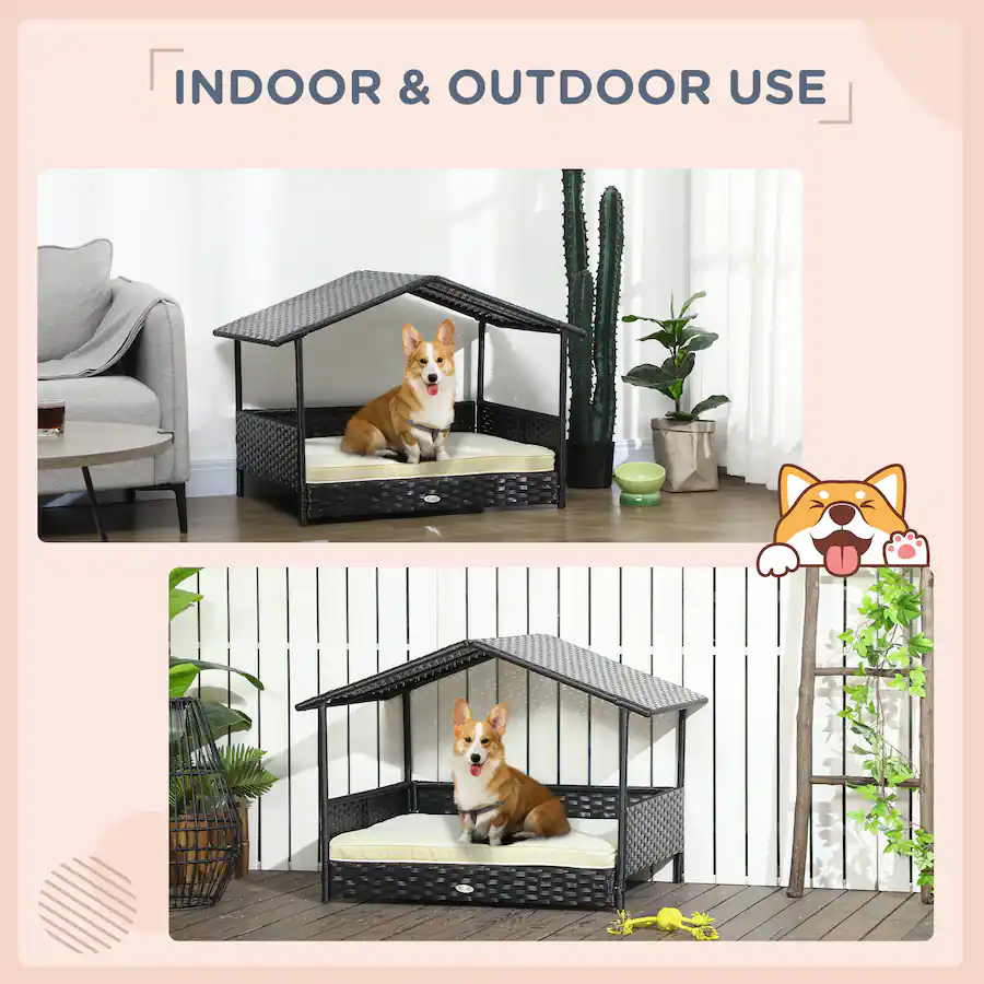 Rattan Dog Kennel DIY photo