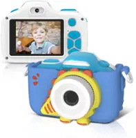 MyFirst - Camera 3 - Digital Camera for Kids with Extra Selfie Lens 16MP HD Video, Selfie Lens, Shockproof Case, microSD - Blue - Front_Zoom