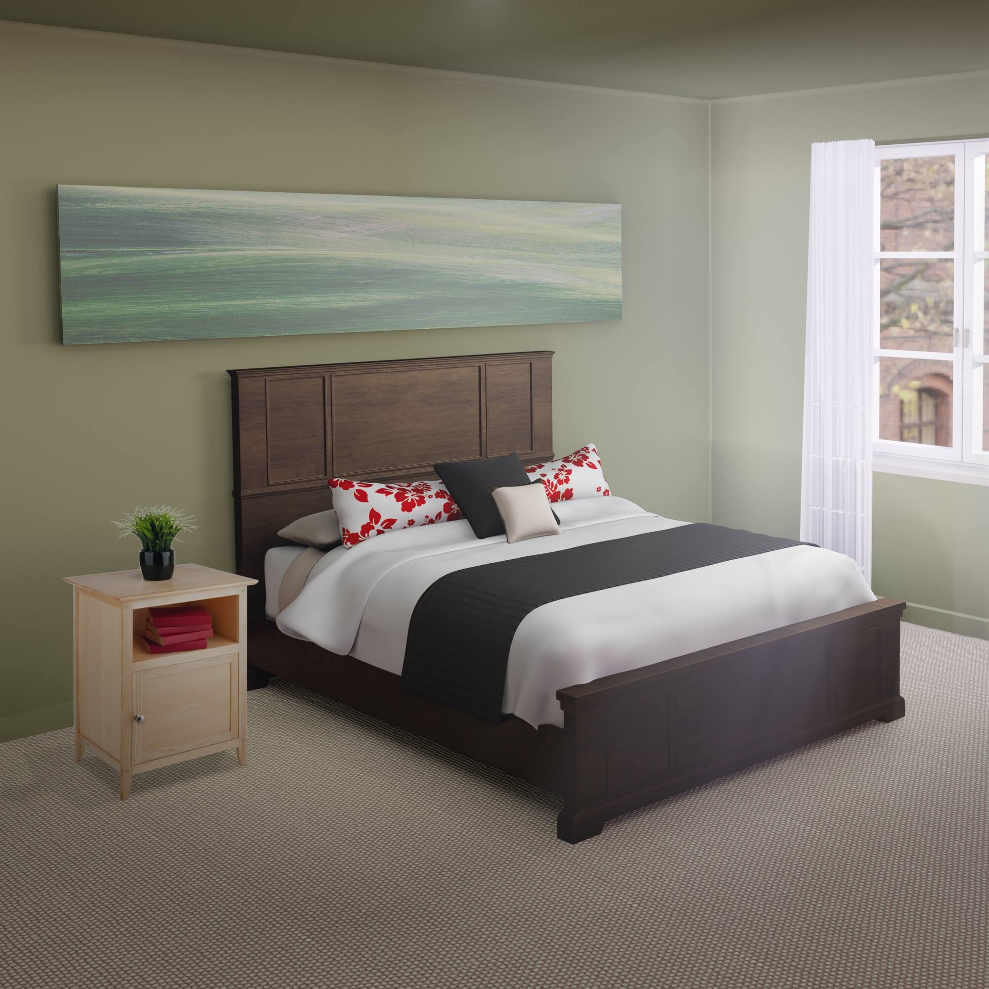 Angle. Winsome Wood - Henry Accent Table, Nightstand - Natural.