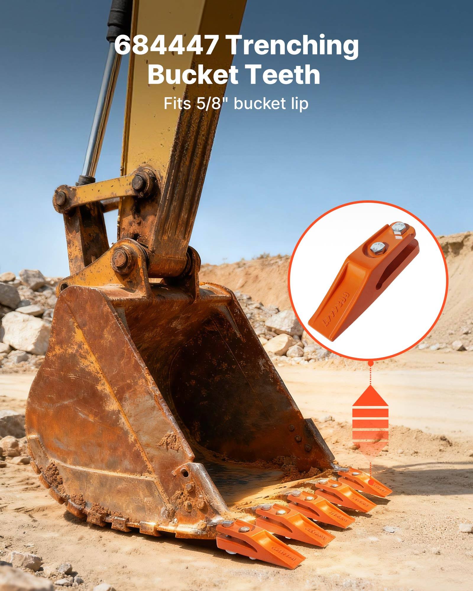 684447 Trenching Bucket Teeth  
Fits 5/8" bucket lip