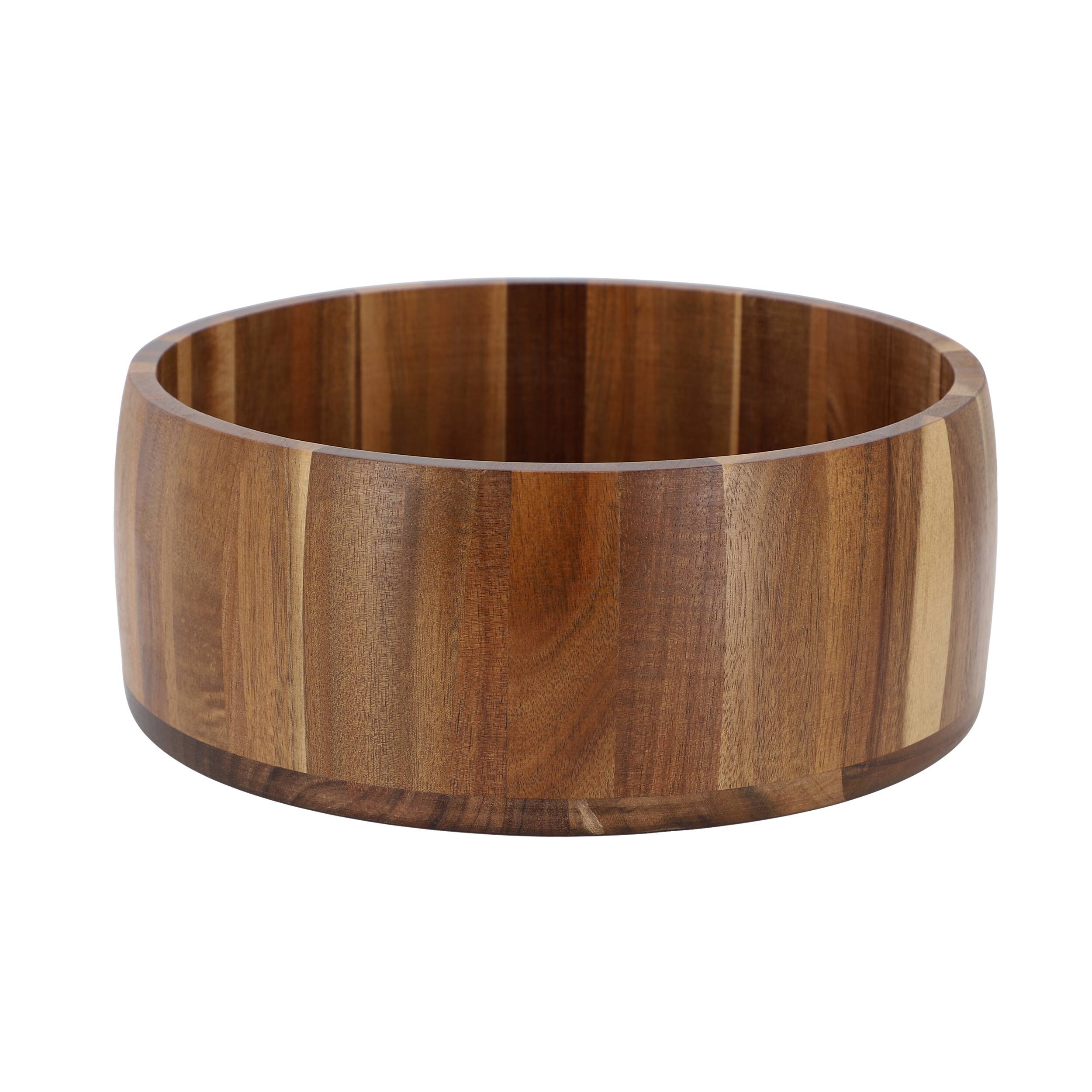 Alt View 1. MegaChef - MegaChef 9.75 Inch Large Acacia Wood Salad Bowl - Brown.