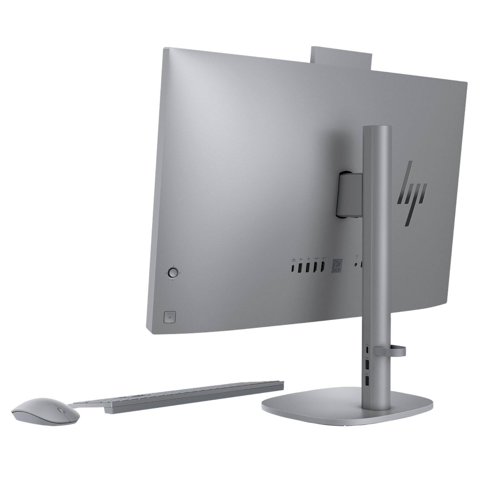 Alt View 3. HP - OmniStudio 27-CS0000 27" FHD Touch Intel Ultra 5 16GB DDR5 256GB SSD Intel Arc Windows 11 Home All-in-One Desktop - Grey.
