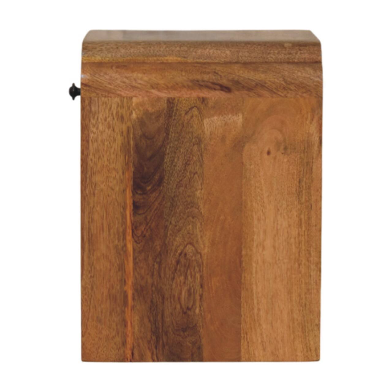 Alt View 4. Artisan Furniture - Artisan Furniture Solid Wood Newton Mini Oak-ish Nightstand with a drawer and open shelf - Oak.