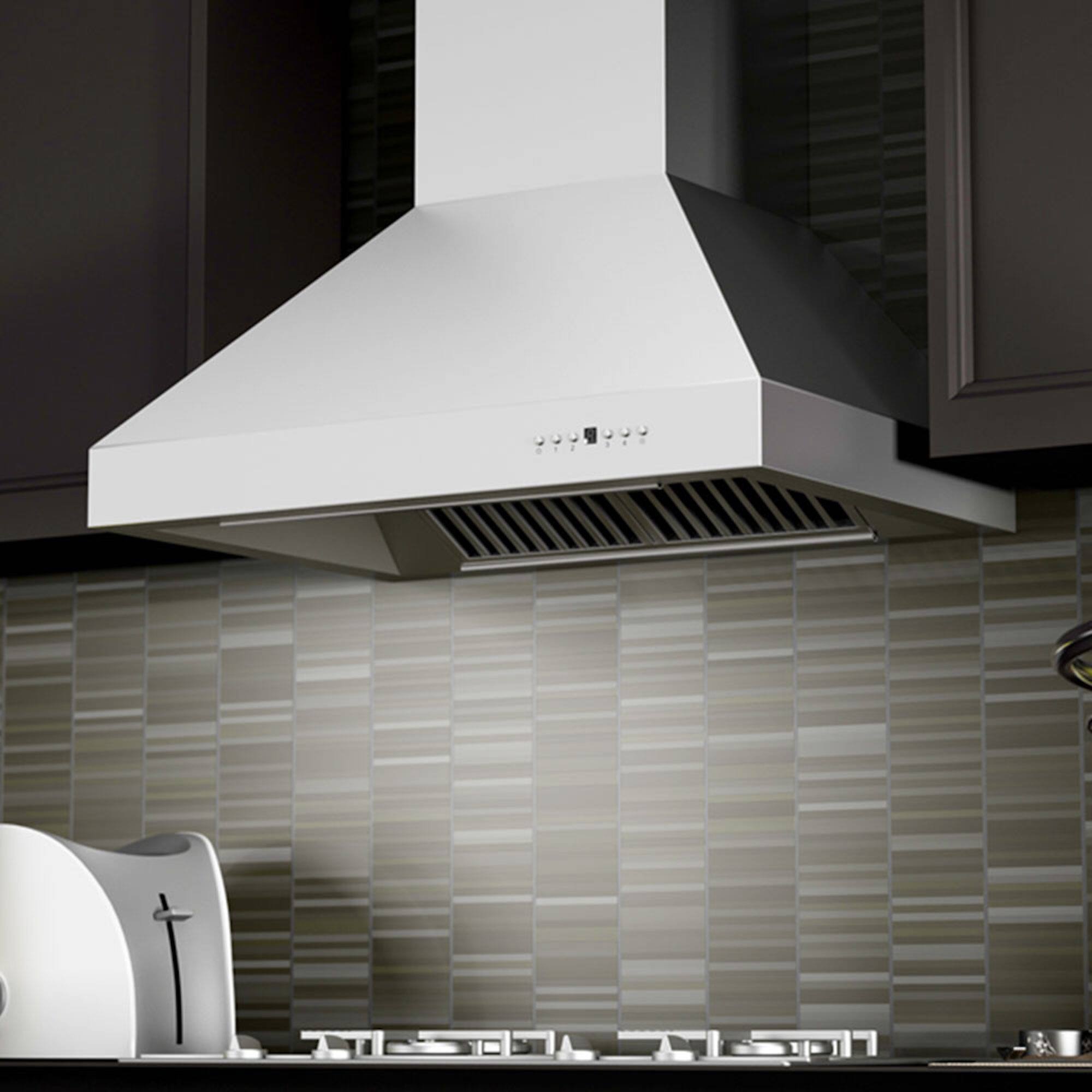 Alt View 6. ZLINE - 36 in. Outdoor Wall Mount Range Hood in Stainless Steel (667-304-36) - Silver.