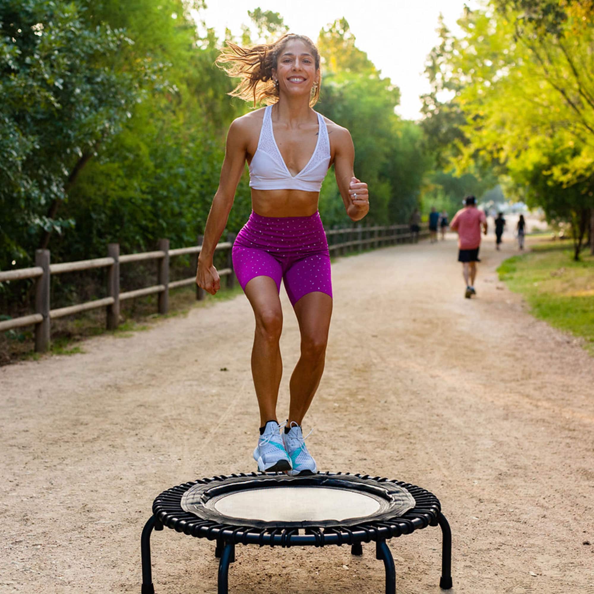 JumpSport 350 PRO Lightweight 39 Inch Adults Fitness Trampoline