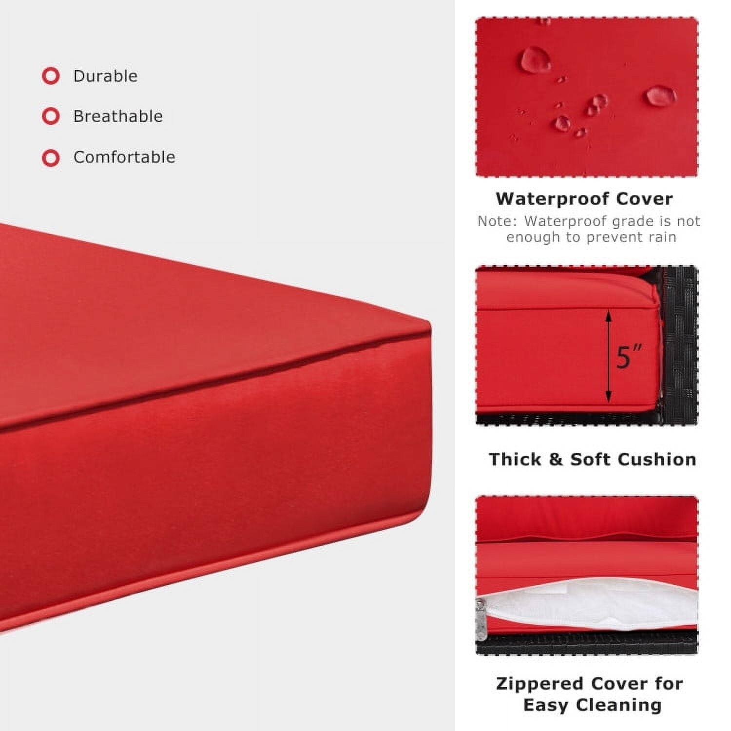 - Durable
- Breathable
- Comfortable

Waterproof Cover  
Note: Waterproof grade is not enough to prevent rain

5" Thick & Soft Cushion

Zippered Cover for Easy Cleaning
