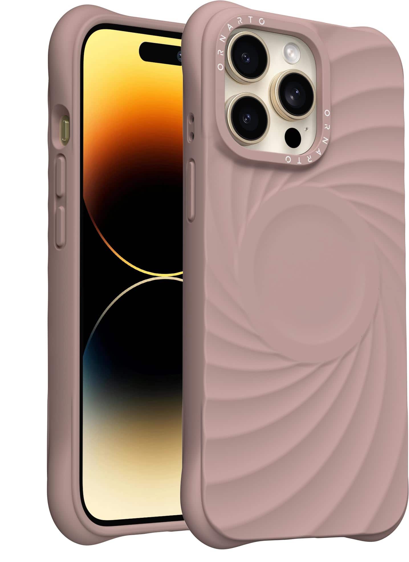 Ornarto - Vortuxe for iPhone 14 Pro Max Case 6.7",Compatible with MagSafe,Sleek Liquid Silicone Phone Cover - Latte