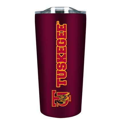 Front. The Fanatic Group - Tuskegee Golden Tigers 18oz. Soft Touch Stainless Steel Tumbler - Multicolor.