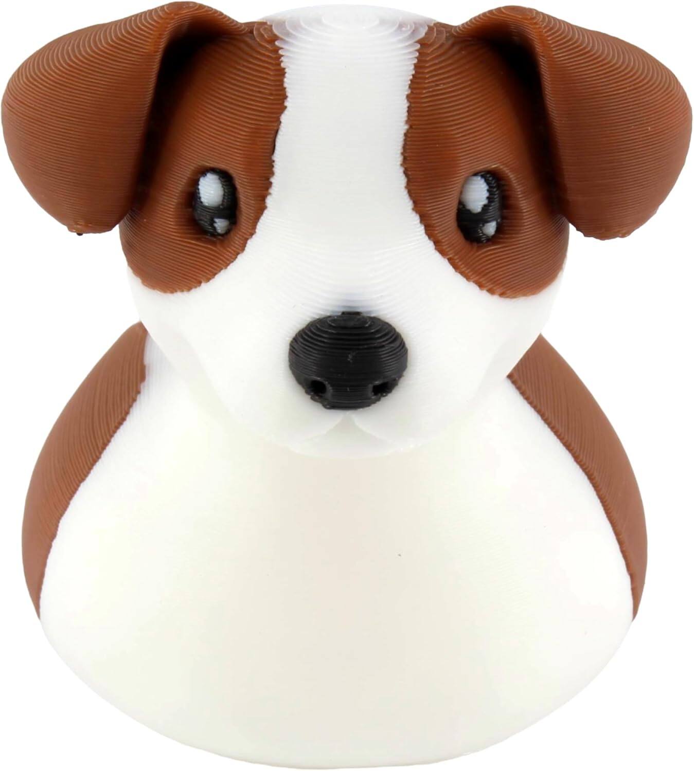 Angle. JuzToys - Jack Russell Terrier Duck Figurine, 4x4 Ducking, Fun Car Dashboard Accessory, Unique Dog Ducks for Cars by PowerTRC - White|Browm.