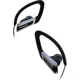 Panasonic Western Gr - Sports Clip Earphones with iPhone Controller RP-HSC200-K - Black