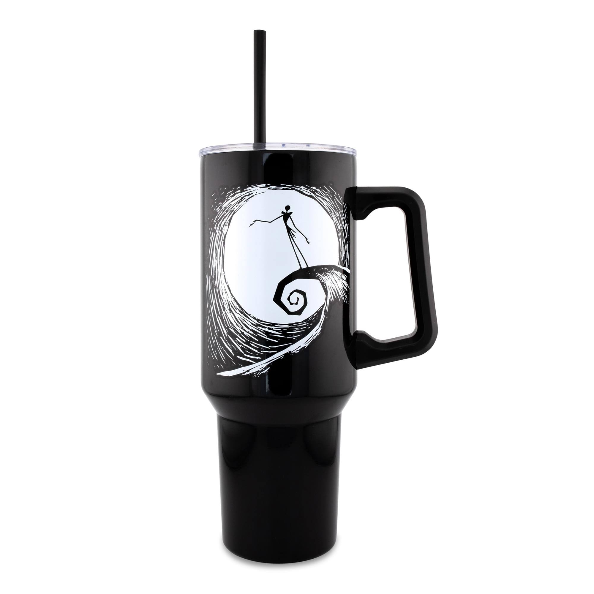 Front. Disney - Disney's The Nightmare Before Christmas Jack Skellington Stainless Steel Tumbler - Black.