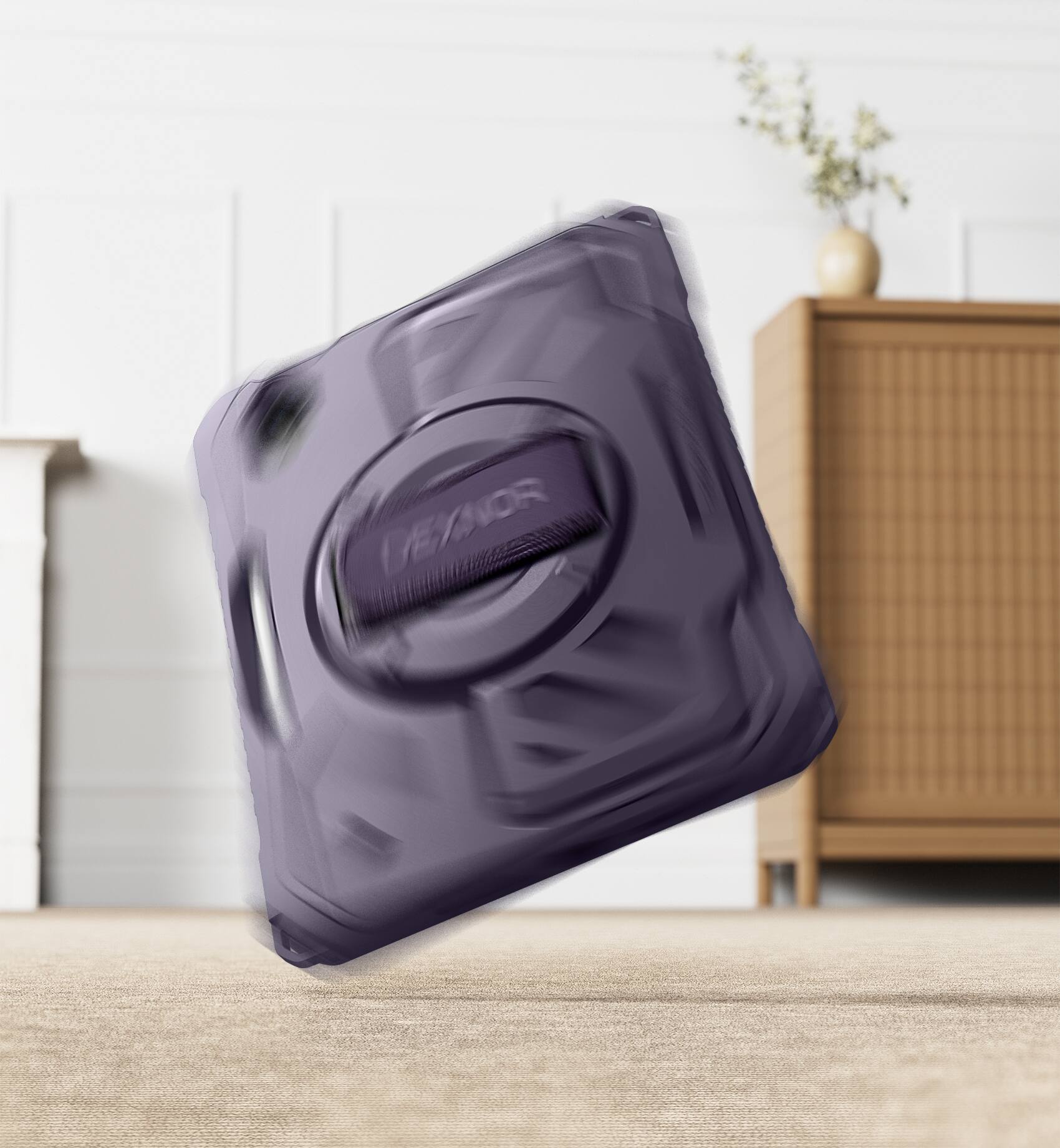 Alt View 2. dexnor - Shockproof Case for iPad mini 7 (A17 Pro)/mini 6 2021 with 360° Rotating Hand Strap & Screen Protector,Full-Body Cover - Phantom Purple.