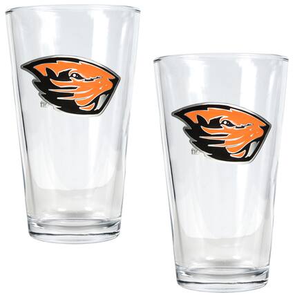 Front. Great American Products - Oregon State Beavers 16oz. Pint Glass Set - Multicolor.