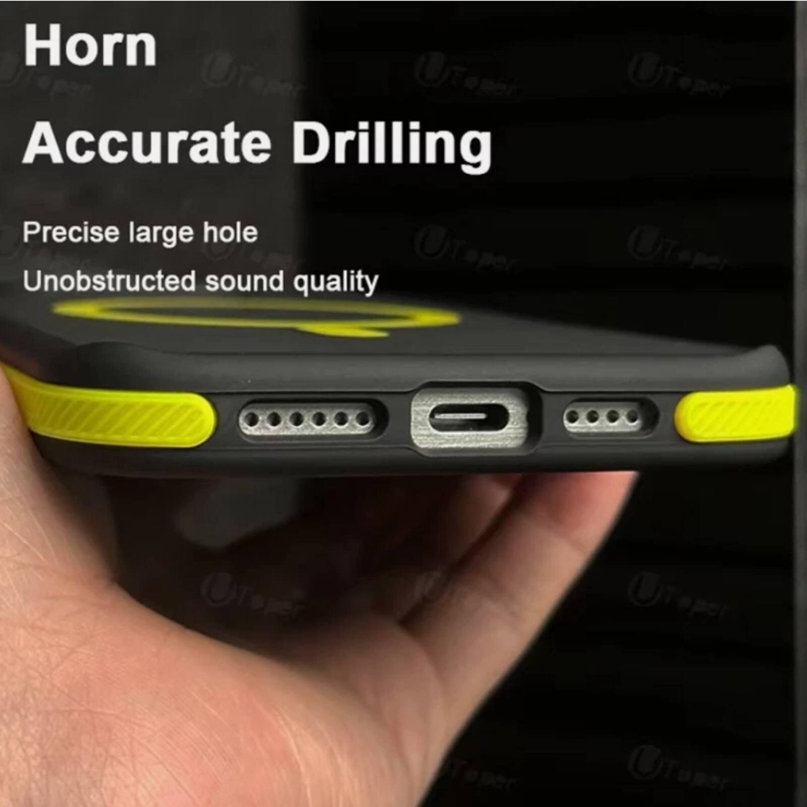 Horn  
Accurate Drilling  
Precise large hole  
Unobstructed sound quality
