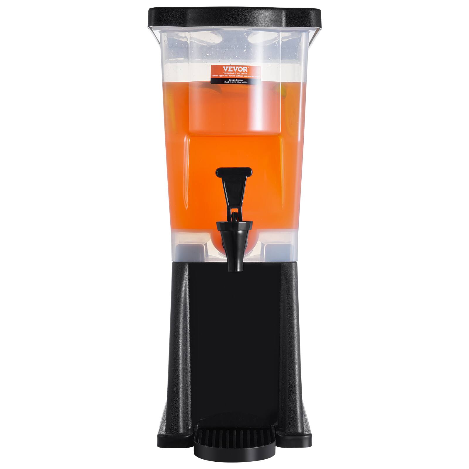 Alt View 5. VEVOR - Beverage Dispenser, 3 Gallon Drink Dispenser for Parties, Plastic Juice Dispenser with Stand Spigot Lid - Black.