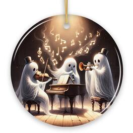 OrnamentallyYou - Ghostly Triumvirate Musical Prodigies Ornament Whimsical Horror Musicians Unique Halloween Tree - Multi-colored