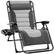 Front. Best Choice Products - Best Choice Products Oversized Padded Zero Gravity Chair, Folding Outdoor Patio Recliner w/ Side Tray - Gray/Light Gray - Gray/Light Gray.