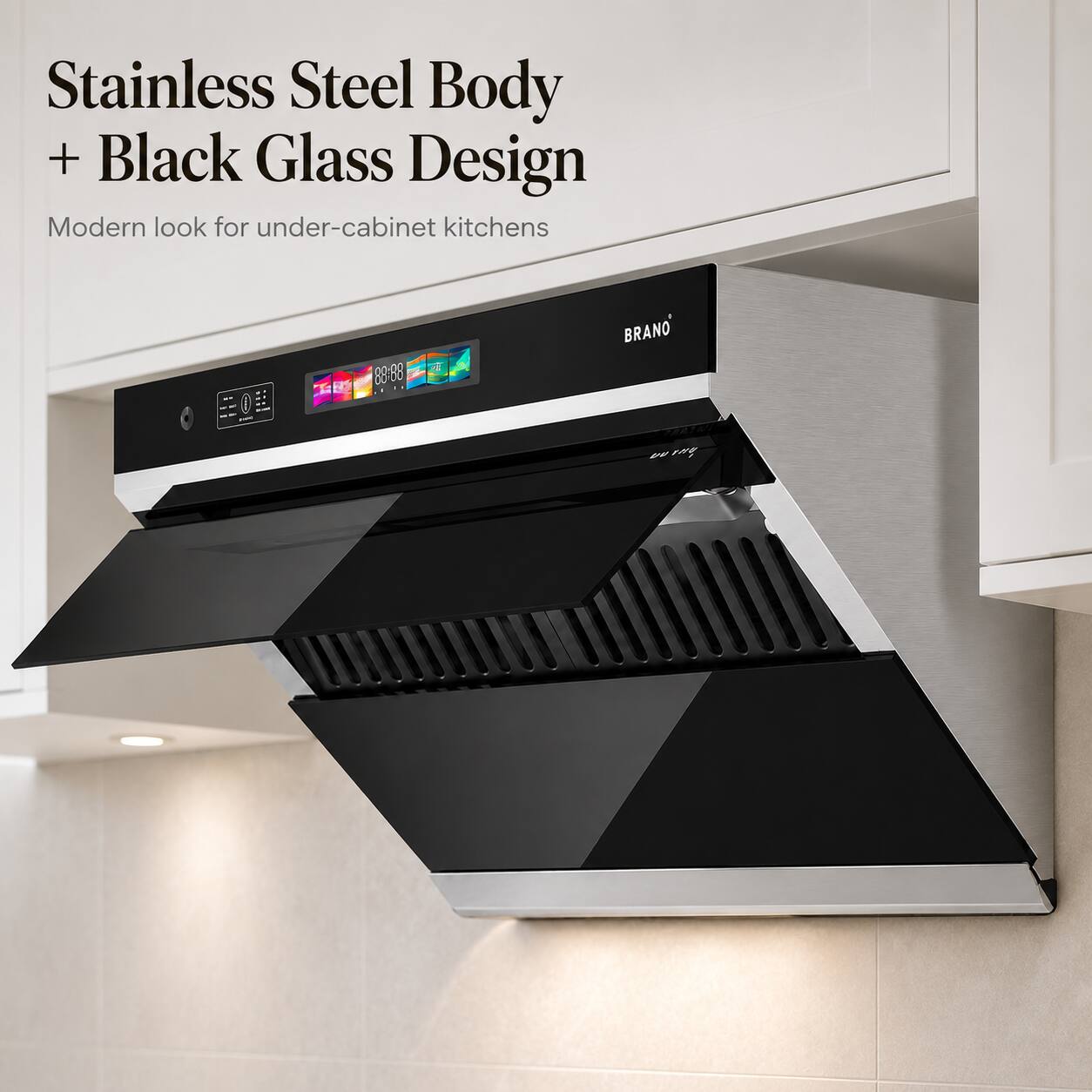 Brano - 30 inches - Convertible - Under cabinet Range Hood - Black