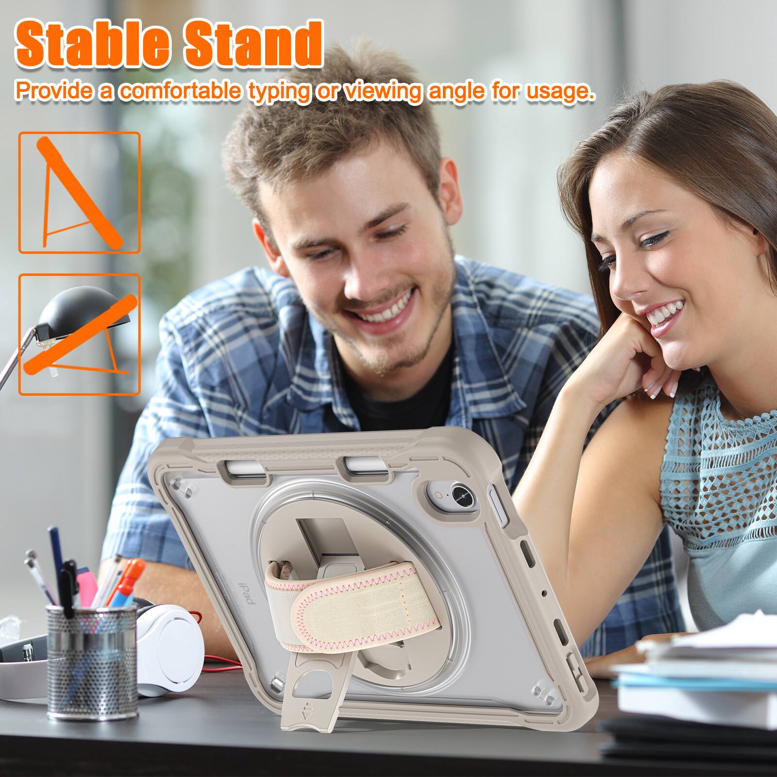 Stable Stand  
Provide a comfortable typing or viewing angle for usage.