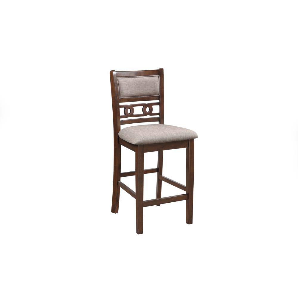 Angle. New Classic Furniture - Furniture Gia Solid Wood Counter Chairs in Cherry Brown (Set of 2) - Cherry.