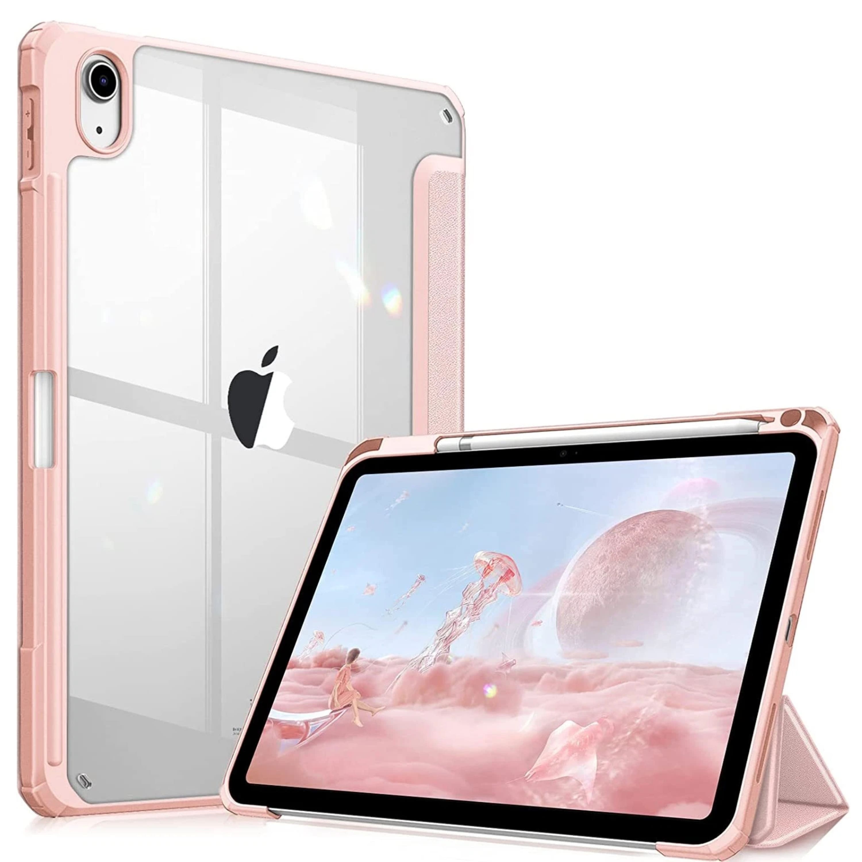 Front. Kitcheniva - Protective Clear Case For iPad (A16) 11th 11” 2025/iPad 10th 2022 Shockproof Cover 10.9” Rose Gold - Rose Gold.