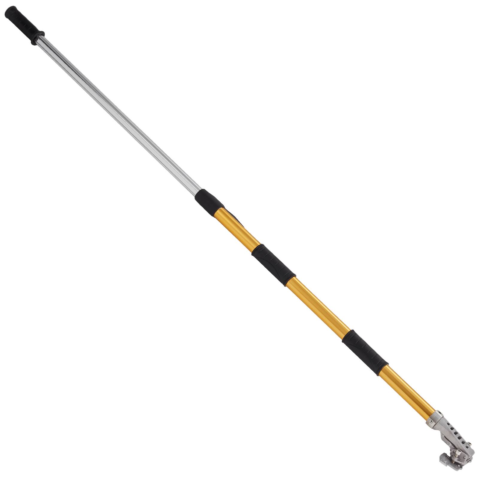 Alt View 5. VEVOR - Drywall Flat Box Handle, 40''-64'', Anodized Aluminum Flat Finishing Extension Handle, 5-Section Length Adjustable - Black;gold.