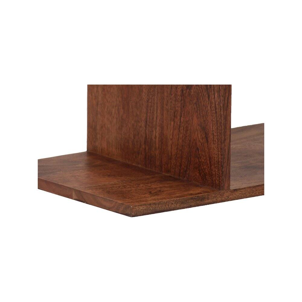 Angle. Porter Designs - Portola Solid Acacia Wood Bookcase - Brown.