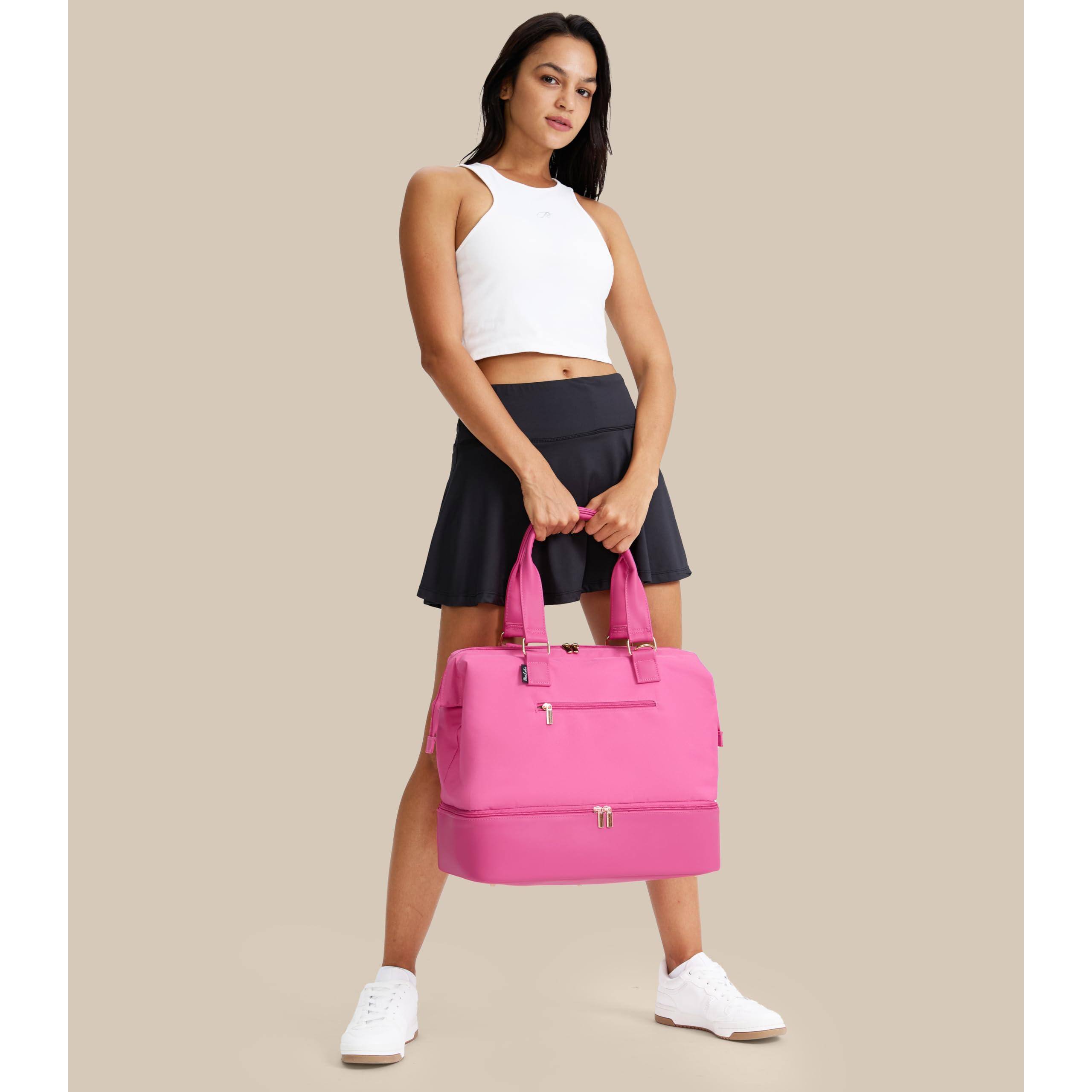 Alt View 2. Paradigms Interiors - Weekender Bags For Women Large Travel Duffel Bag With Shoes Compartment Carry On Overnight Tote Toiletry - 45L-Green-45L.