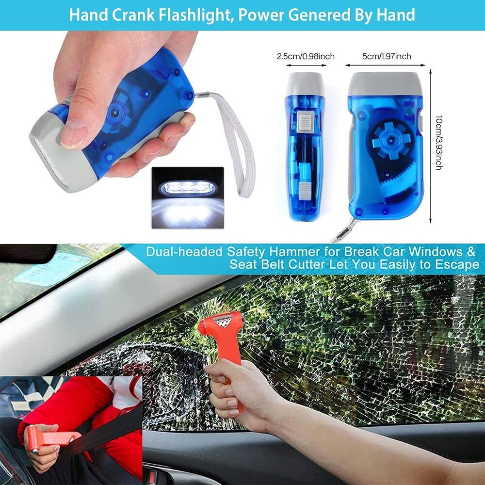 Hand Crank Flashlight, Power Generated By Hand

Dual-headed Safety Hammer for Break Car Windows & Seat Belt Cutter Let You Easily to Escape

2.5cm/0.98inch 5cm/1.97inch 10cm/3.93inch