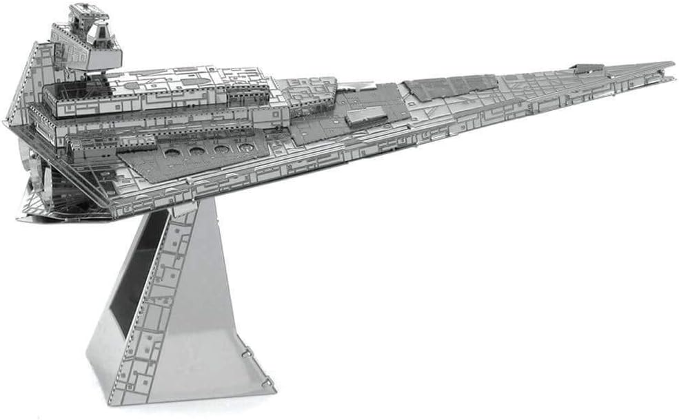 Alt View 3. Metal Earth - Metal Earth Star Wars Imperial Star Destroyer 3D Metal Model Kit - Silver.