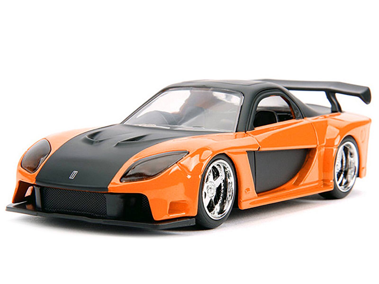 Alt View 3. Jada - Han's Mazda RX-7 RHD Orange Metallic and Black "25 Years of Fast & Furious" "Tokyo Drift" (2006) 1/32 Model Car by Jada.